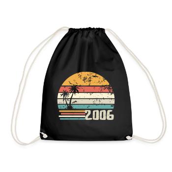 2006 Geburtstagsgeschenk - Made in 2006 Retro 2006 - Turnbeutel - Schwarz - Vorne