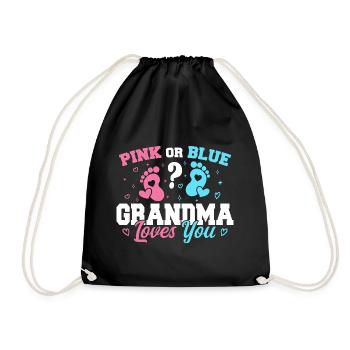 Pink Or Blue Grandma Loves You - Funny Grandma - Sac de sport léger - noir - Devant