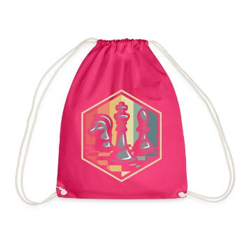 Schachspielen Schach - Turnbeutel - Fuchsia - Vorne