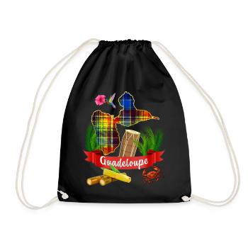 Guadeloupe Madras et Tambour Gwo-ka - Sac de sport léger - noir - Devant