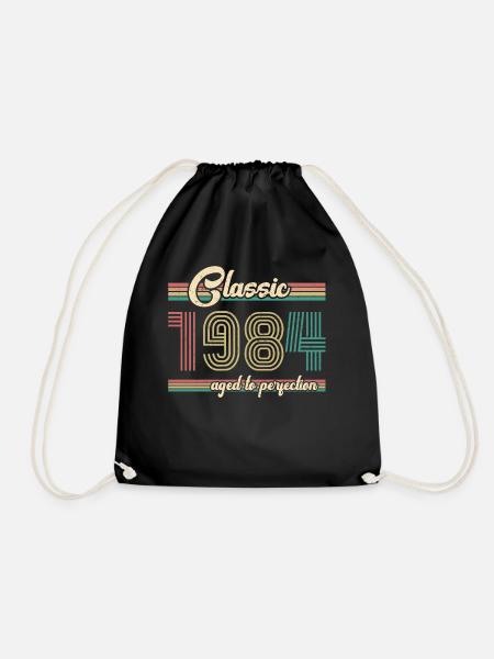 1984 ST Classic aged to perfection - 1984 Birthday - Drawstring Bag - black