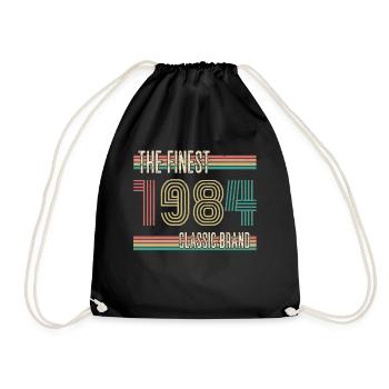 1984 ST La plus belle marque classique - Anniversaire 1984 - Sac de sport léger - noir - Devant