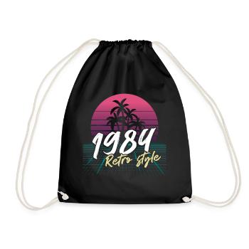 1984 SW style rétro - 1984 cadeau d’anniversaire - Sac de sport léger - noir - Devant