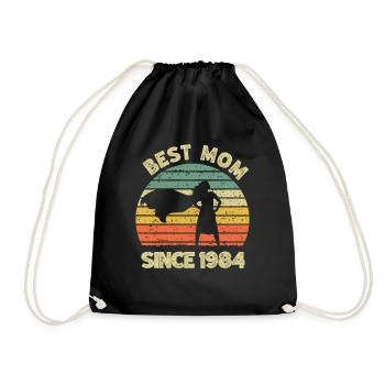 Best mom since 1984 - 1984 Birthday gift - Drawstring Bag - black - Front