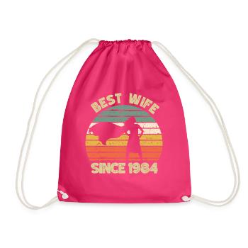 Meilleure épouse depuis 1984 - 1984 Cadeau d’anniversaire - Sac de sport léger - fuchsia - Devant