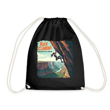 Climbing - Because Gravity Is Just a Suggestion - Drawstring Bag - black - Front