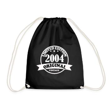 2004 Vintage Born Legends Birthday Gift - Drawstring Bag - black - Front