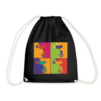 Peanuts Pop-Art Design Snoopy - Drawstring Bag - black - Front