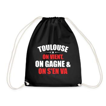 Rugby Toulouse Humour Cadeau Supporter - Sac de sport léger - noir - Devant
