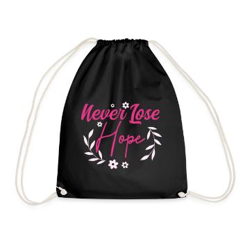 October Rose Hope For All - Drawstring Bag - black - Front