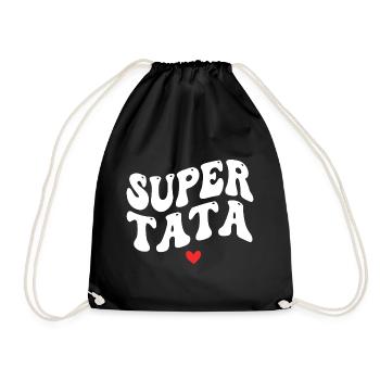 Super Tata, Tante Cadeau, Meilleure Tata - Sac de sport léger - noir - Devant