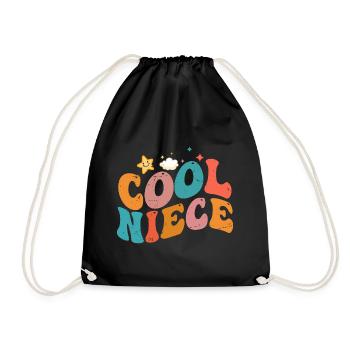 Niece | Nephew | Uncle | Aunt - Drawstring Bag - black - Front
