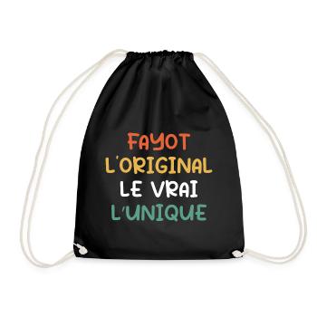 Fayot, L'original, Le Vrai, L'unique - Sac de sport léger - noir - Devant