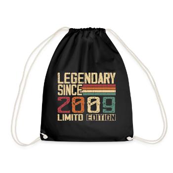 Original 2009 Vintage Birthday Gift 2009 - Drawstring Bag - black - Front
