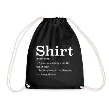 Funny shirt Definition Quirky Definition Design - Drawstring Bag - black - Front