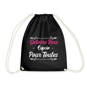 Octobre Rose Espoir Pour Toutes - Sac de sport léger - noir - Devant