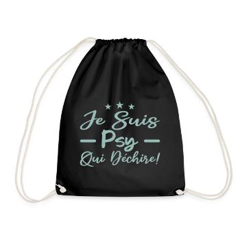 je suis psy qui déchire - Sac de sport léger - noir - Devant