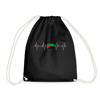 Heartbeat Drapeau Martinique - Sac de sport léger - noir - Devant