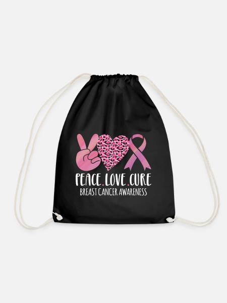 Breast Cancer Awareness - awareness- - Drawstring Bag - black