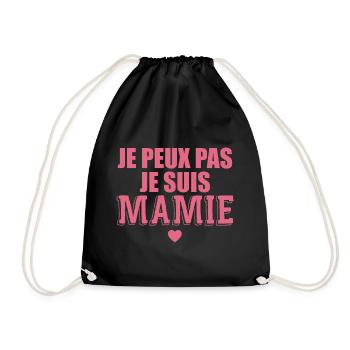 Je Peux Pas Je Suis Mamie Cadeau Mamie - Sac de sport léger - noir - Devant