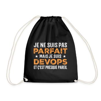 Je Ne Suis Pas Parfait Mais Je Suis Devops - Sac de sport léger - noir - Devant