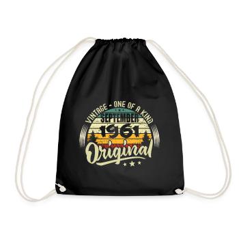 Septembre 1961 Anniversaire 1961 Septembre 1961 - Sac de sport léger - noir - Devant