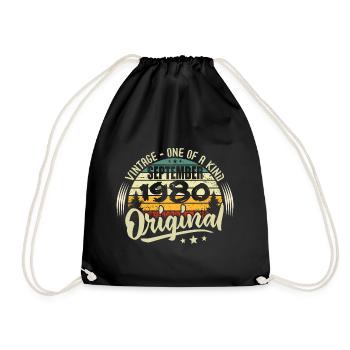 Septembre 1980 Anniversaire 1980 Septembre 1980 - Sac de sport léger - noir - Devant