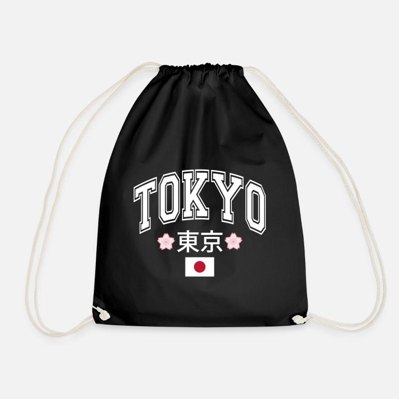 Tokyo - Drawstring Bag - black