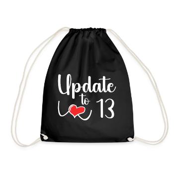 update to 13 - funny 13th birthday - Sac de sport léger - noir - Devant