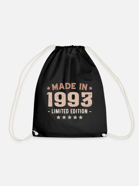 Made In 1993 Jubiläumsgeschenk 1993 Jahrgang 1993 - Turnbeutel - Schwarz