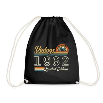 Anniversaire 6 63 Ans | Millésime 1962 Cadeau 1962 - Sac de sport léger - noir - Devant