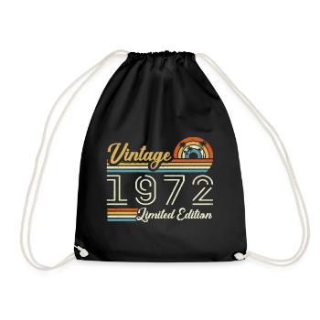 53 Years Birthday | Vintage 1972 Gift 1972 - Drawstring Bag - black - Front
