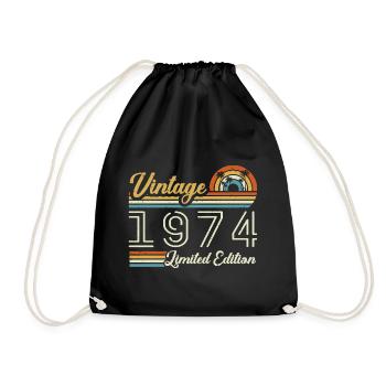 Anniversaire 51 Ans | Millésime 1974 Cadeau 1974 - Sac de sport léger - noir - Devant