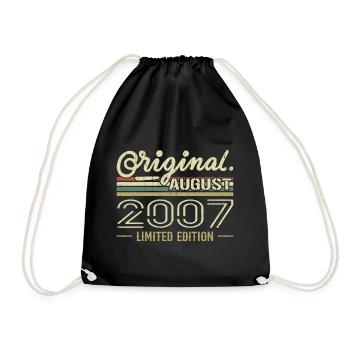 Août 2007 Anniversaire Août 2007 August 2007 Rétro - Sac de sport léger - noir - Devant