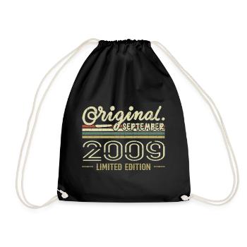 September 2009 Birthday Gift September 2009 - Drawstring Bag - black - Front