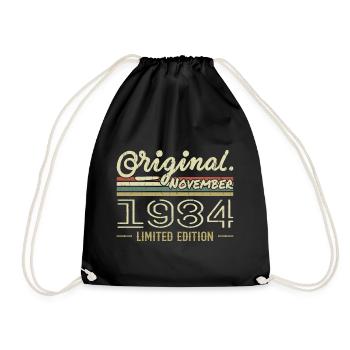 Novembre 1984 - Cadeau Anniversaire Novembre 1984 - Sac de sport léger - noir - Devant