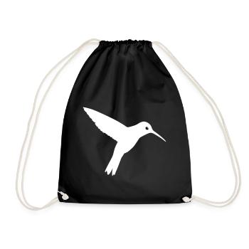 humming-bird - Drawstring Bag - black - Front