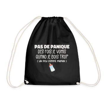Bébé Cadeau Je Bois Comme Maman Humour Cadeau - Sac de sport léger - noir - Devant