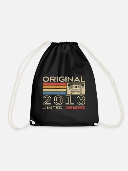 Retro 2013 Geburtstagsgeschenk 2013 - Jahrgang 2013 - Turnbeutel - Schwarz