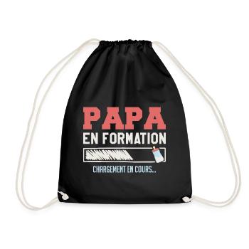 Papa en Formation - Chargement en Cours - Sac de sport léger - noir - Devant