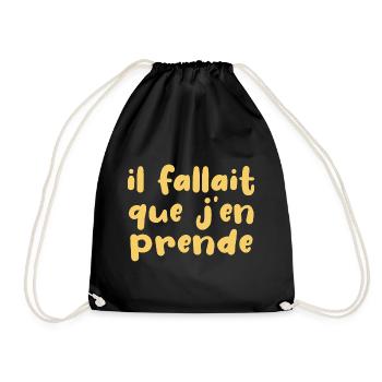 Il Fallait Que J'en Prende - Sac de sport léger - noir - Devant