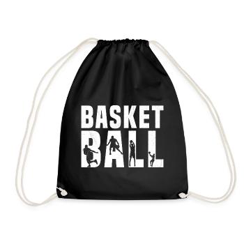 Basketball Player Gift, Player, Coach - Drawstring Bag - black - Front