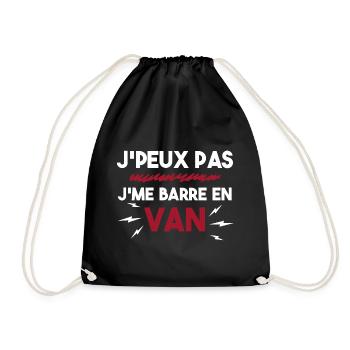 J'peux Pas J'me Barre en Van Cadeau Anniversaire - Sac de sport léger - noir - Devant