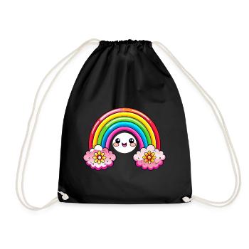 Sweet Rainbow - Drawstring Bag - black - Front
