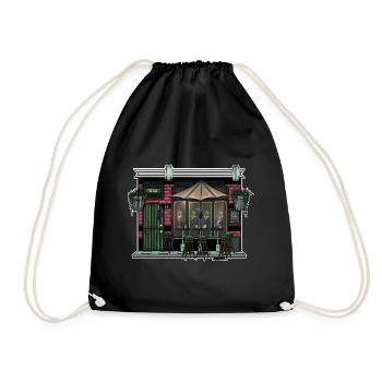 Le Café - Drawstring Bag - black - Front