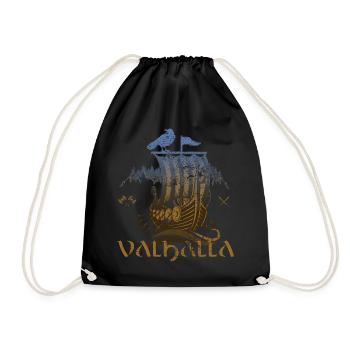 Valhalla Viking Vikings Bjoern Iron Side - Drawstring Bag - black - Front