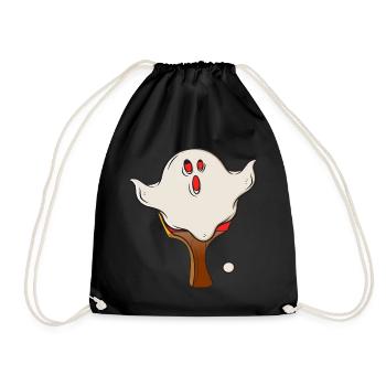 Table Tennis Halloween Spirit Halloween Disguise - Drawstring Bag - black - Front