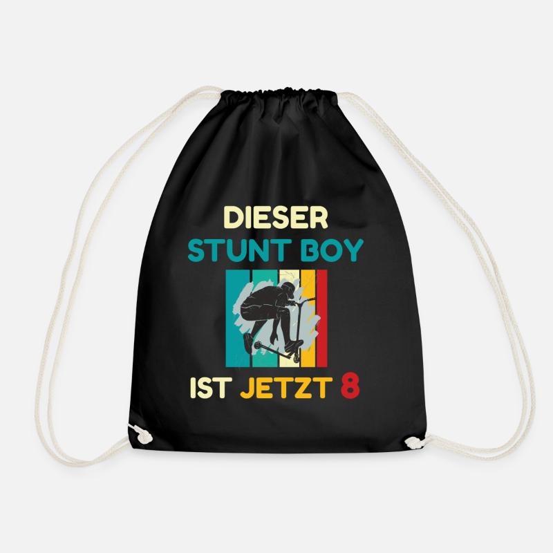 STUNT BOY wird 8 Jahre für Scooter Fahrer geeignet - Turnbeutel - Schwarz