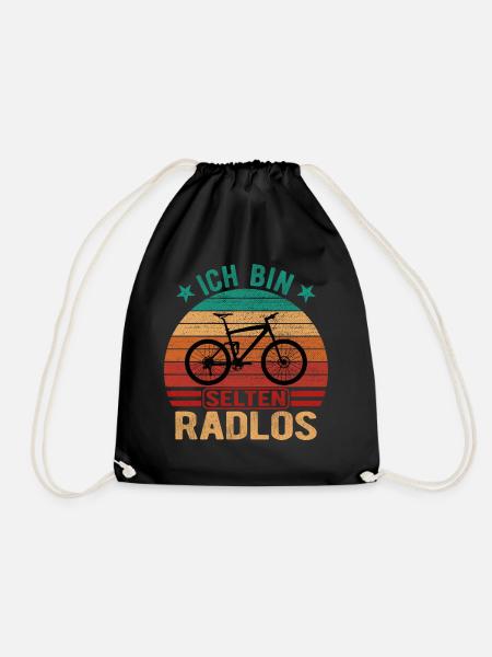 Selten Radlos Fahrrad Radsport Fahrradfahrer Bike - Turnbeutel - Schwarz