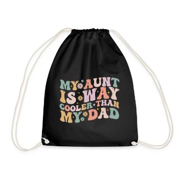 My aunt is way cooler than my dad - Sac de sport léger - noir - Devant